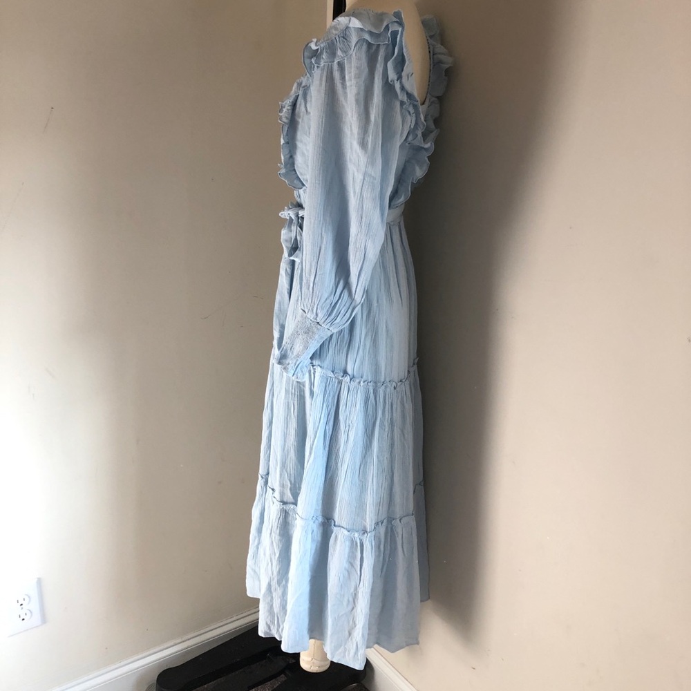 Blue Ruffle Dress - Picture 3 of 4